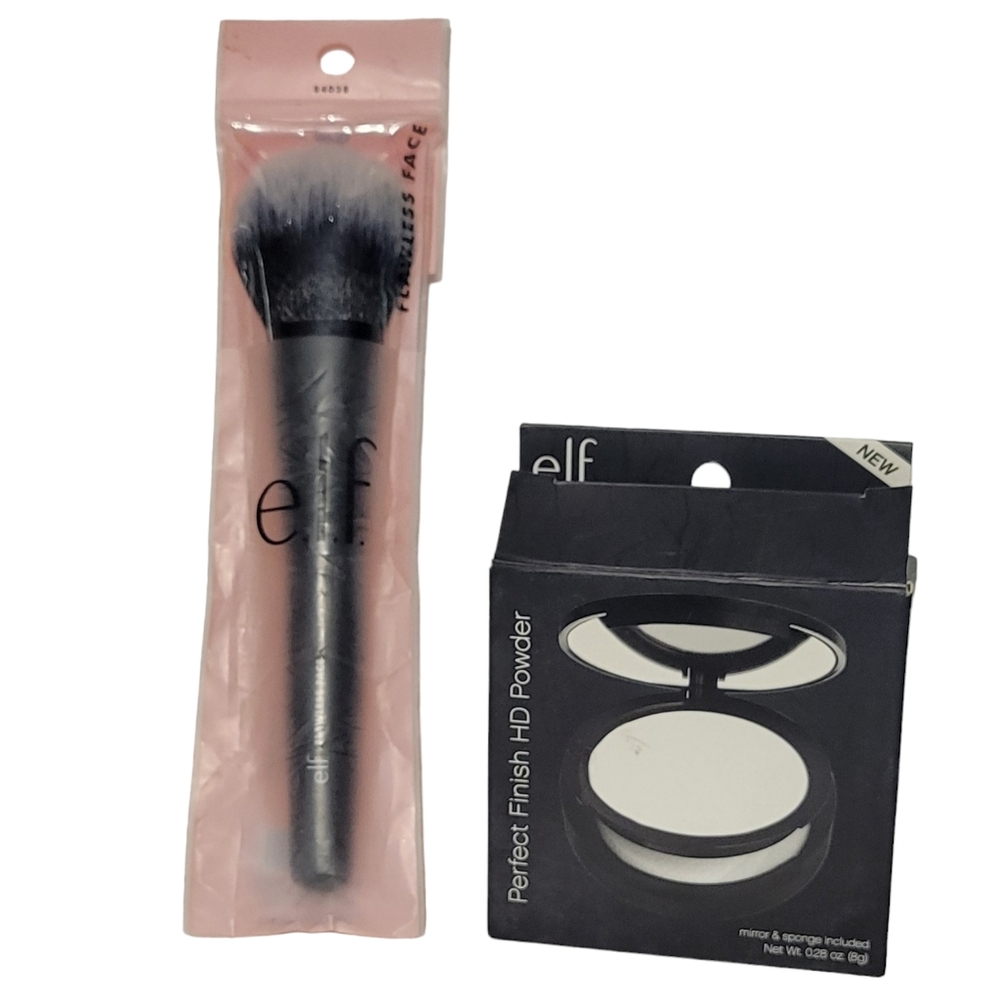 NWOT e.l.f. Perfect HD Finishing Powder & Flawless Face Brush
